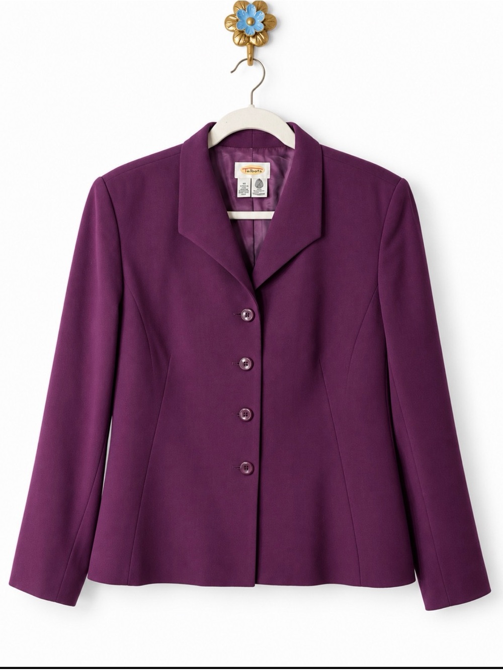 Talbots Wool Blazer in Purple Size 14